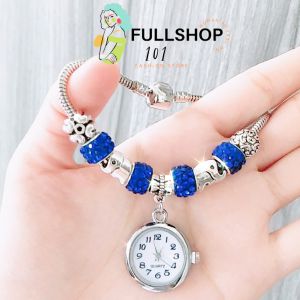 [ Ready Stock ! ] fashion bling✨bling bracelet girls✨😉👑💙DARK BLUE COLOUR💙Bracelet Charm Mini Cute Clock✨