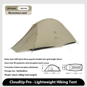 Naturehike Cloud up tents Pro upgrade 1-3 Person 20D Nylon waterproof windproof Ultralight Hiking Camping Tent with ground mat