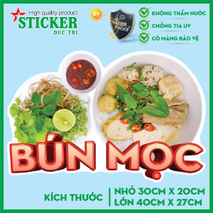 🔥 MIẾNG DÁN BÚN MỌC... 🔥 DÁN TƯỜNG XE CỬA KÍNH... CHO QUÁN ĂN.