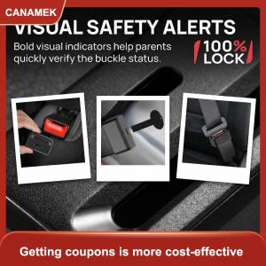 【CANAMEK】 Phổ An Toàn Trẻ Em Xe Seat Belt Khóa Clip Khóa Bảo Vệ Nhanh Chóng Cài Đặt Cho Bảo Vệ Du Lịch