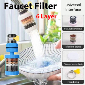 Faucet Filter Water +10 Filter Paper Saving Kitchen Splash Proof Water Purifier Filtration Head Tap