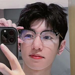 GONG4 Clear Lens Reading Glasses Half Frame Anti-Glare Computer Eyeglass Portable Ultralight Anti Blue Light Glasses Outdoor