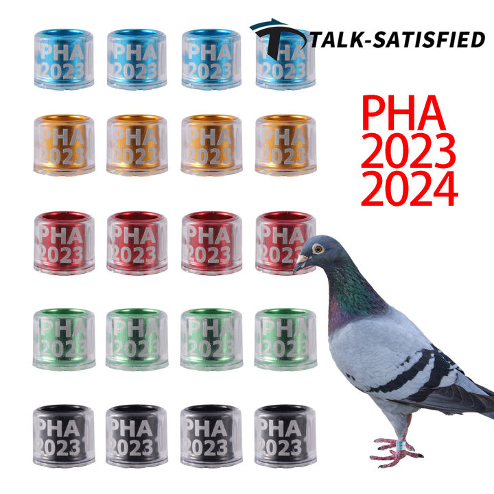 PHA 2024 Pigeon แหวนเท้า ID 8มม. คุณภาพสูงทนทานอะลูมิเนียมหลากสีแกนตัว