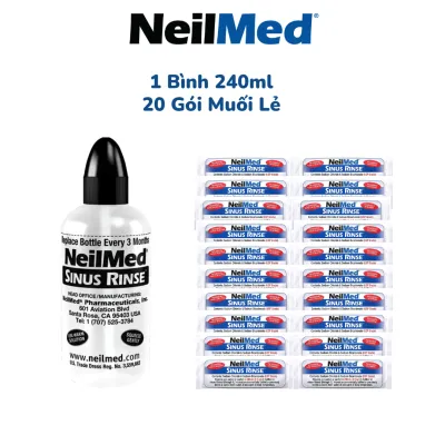 Bộ sản phẩm nước muối sinh lý rửa và vệ sinh mũi Neilmed Sinus Rinse 250 gói