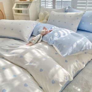 4 In1 Flat Cadar Super Single/Queen/King Bedsheet Modern Stylish Set Supoer King Bedsheet Set High Quality with Quilt Cover Bedsheet Set