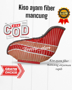 PROMO KISO AYAM MANCUNG MEWAH KISA AYAM LEHER ANGSA BAHAN FIBER KERANGKA BAMBU ANYAMAN RAPIH
