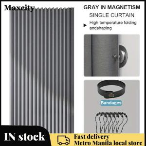 Foldable Magnetic Shower Curtain Waterproof Bathtub Curtain with 14 Hooks Privacy Bathroom Divider Modern for Bathroom