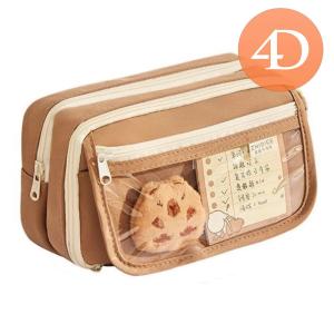 9-Layer Cartoon Pen Pouch Canvas Capybara Stationery Holder Bag Large Capacity Stationery Storage Pouch School Supplies