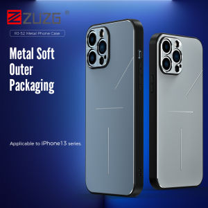 ZUZG Phone Case for iPhone 14 Pro Max 14 Plus 14 13 Pro Max Mini 12 Pro Max 11 Pro Max Metal Frosted Mobile Phone Case New Lens All-inclusive Skin Feeling Apple 13promax Protective Cover