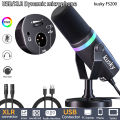 Kusky FS200 USB Dynamic Microphone USB XLR Dual Mode Mic RGB USB Gaming Mic For PC,laptop,Phone,Computer,Sound Card,Mixer. 