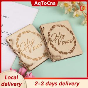 [COD] AqToCna Ship within 24 hours 2PCS Wedding Vow Books Wedding Vow Notebook Creative Sturdy Kraft Paper Handbook