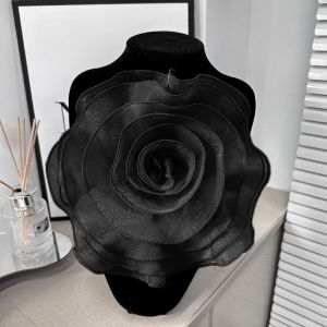 PLLEWY Brooch Accessories Rose Flower Patch Handmade Clothing Dress Neck Decoration Sewing Applique  Artificial 3D Flower Corsage
