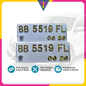Plat Nomor Motor Diamond Gold