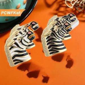 【PCWFKef】 Cổ Điển Men Động Vật Ngựa Vằn Đầu Trâm Cho Phụ Nữ Quần Áo Áo Phụ Kiện Quà Tặng