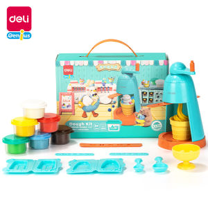 Deli Children Pretend Play Ice-cream Maker Noodle Machine Plasticine Mold DIY Clay Kitchen Toys Gifts Modeling Tools