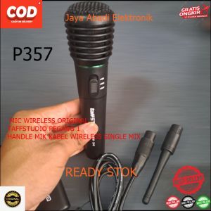 P357 MIC WIRELESS ORIGINAL TAFFSTUDIO PEGANG 1 HANDLE MIK KABEL WIRELESS SINGLE MIX WIRELES MIKROPHO