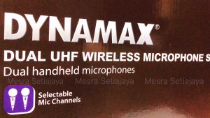 (Free Gift)Dynamax MCMC Approved Professional Dual UHF Wireless Mic/Cordless Microphone/Mikrofon Tanpa Wayar
