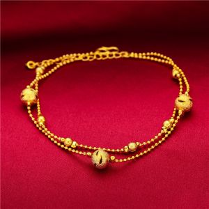 Emas Bangkok Emas Korea 24K Anklets Gold Plated Rantai Gelang Kaki Emas Sadur Perempuan emas 916