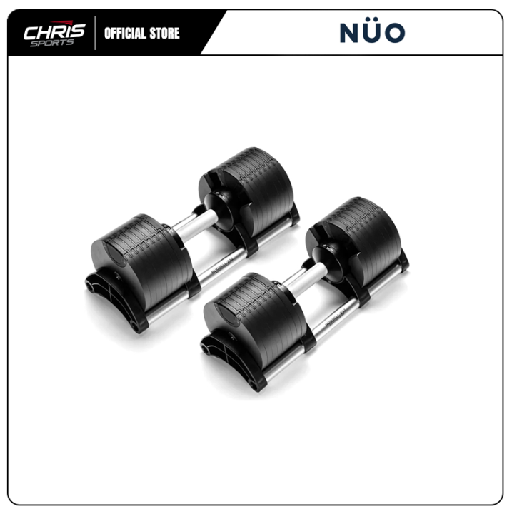 Nuobell 32kg Adjustable Dumbbell with Rack Non Slip Pair