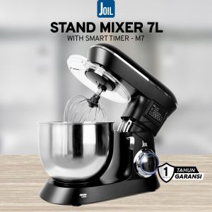Joil Stand Mixer 7L Adonan Roti Kue 6 Kecepatan Timer Mangkuk Stainless - M7