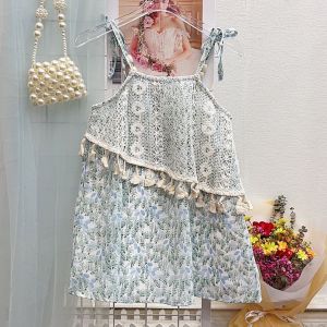[KIDSFAHIONKOLEKSI] Dress Vest Rajut Pantai Motif Floral Pantai Mutiara Anak Perempuan