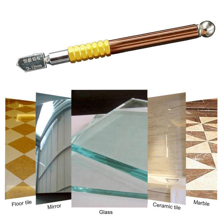 Professional Handheld Oil Filler Glass Cutter Cutting Tool for 3-12mm Stained Glass Diamond Minerals Tile Mirror Marble Wine Bottle