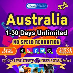 (From S$0.49)Australia eSIM 1-30 Days Unlimited data | 5G High Speed | Instant Email Delivery Send in 1 Min | 24/7 CS Support | Check Real-time | Support Hotspot