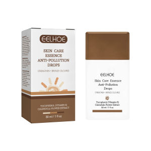 Eelhoe Skin Care Essence Anti-pollution Drops Black Skin Care Cream Summer Beach Self tanning Bronze Moisturizing and Firming Skin Care Cream Strengthen + Bronze-Coloured (30ml)