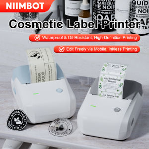 NIIMBOT B1 Portable Label Printer Inkless Mobile Printing Suitable for Cosmetics Skincare Products Eyeshadow Lipstick Blush and Brush Labeling