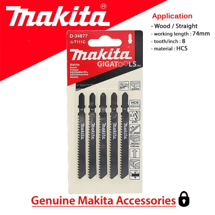 Makita Jigsaw Blade B-18 – 5-Pack, For Wood & Metal Cutting, High-Quality Reciprocating Blades