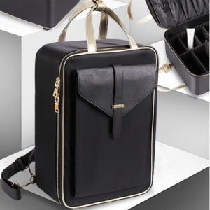 Size 41CM - Cốp Balo Vải Trang Điểm Quai Vàng Chuyên Nghiệp Cao Cấp