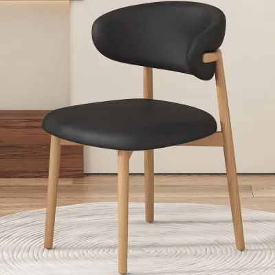 LULU Solid Wood Dining Chair Modern Home Light Luxury Table Chair Stool High Grade Hotel Cafe Study Chair Restaurant Chair For Home Dining Room Hotel Cafe Use
