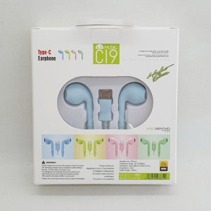 Headset Macaron C19 Type C Super Bass Tipe C Handsfree Warna-Warni C19