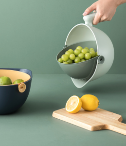 Washing Fruit Drain Basket Double-layer Vegetable Sink Household Kitchen Multifunctional Vegetable Basket