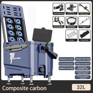 32L Fishing Tackle Box Double Layer Portable Fishing Gear Storage Box Lightweight Lure Box Organizer for Outdoor Fishing
