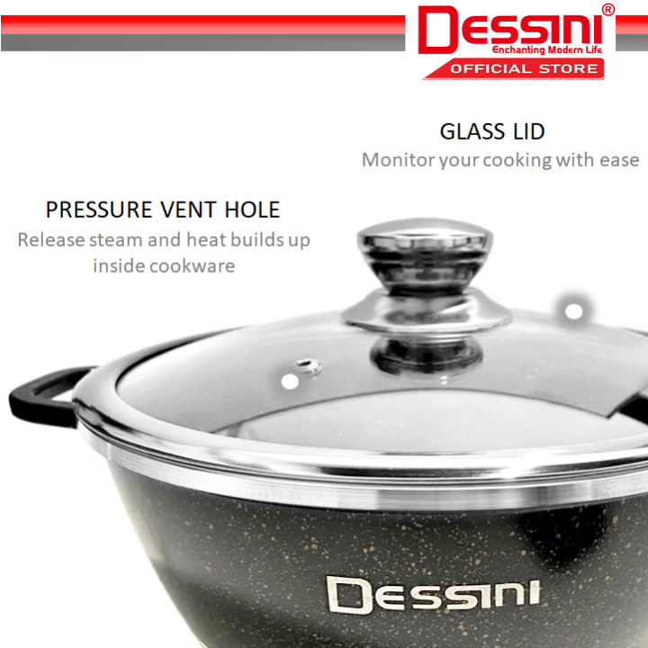 DESSINI%20ITALY%2024CM%20Casserole%20Die%20Cast%20Aluminium%20Non%20Stick%20Pot%20Bowl%20Pan%20Cookware%20Tool%20with%20Cover%20-%20Image%202