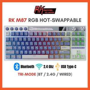 【SG】 Royal Kludge RK M87 Hot Swappable BT Wireless RGB Mechanical Keyboard - 87 keys