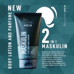 MS Glow Men Maskulin 2 In 1 Body Lotion Parfume MsGlow For Men / Ms Glow Hand Body