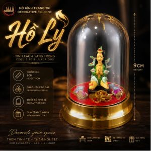 Tượng Trang Trí Lồng Kính Mini Hồ Ly Để Bàn Giúp Không Gian Bình Yên
