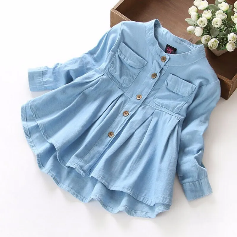 Denim shirts for baby hot sale girl