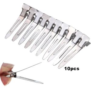 Metal Silver Flat Base Duck Mouth Ultra-thin Hair Clips Hairdressing Hair Styling Cutting Partition Steady Accessories Auxiliary Hair Clip