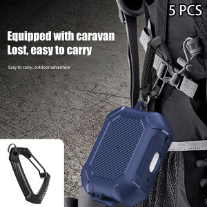 Hmeme 5ชิ้นกระเป๋าเป้สะพายหลังอเนกประสงค์ตะขอพลาสติกสไตล์ตะขอเกี่ยวยุทธวิธีกลางแจ้งกีฬาสบายๆกระเป๋า D-BUCKLE ตะขอ