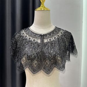 NEXTYOO Beaded Flapper Shawl Sequin Embellished 1920s Evening Wrap Vintage Sequin Shoulder Shawl Women