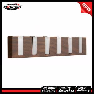 【Free Shipping】 Wood Grain Key Hooks Multi-Function Wall Mounted Bag Holder for Laundry Bedroom
