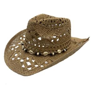 Soft Woven Straw Sun Hat with Elegant Shell Decors Great for Fashionable Women Men Outdoor Activity Wide Brims Hat