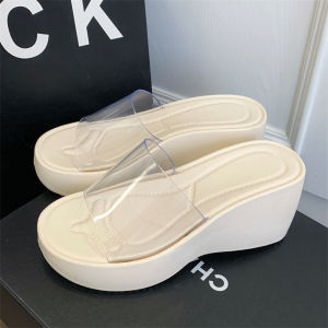 Free Shipping Transparent High-Heeled Shoes For Height Increase Thick-Soled Slip-On Sandals For Petite Women New WomenS Shoes Crystal Wedge Sandals