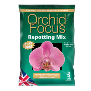 Growth Technology Orchid Focus Repotting Mix (For Orchid Species: Phalaenopsis Paphiopedilum Dendrobium Cymbidium Orchid Growing Medium Orchid Bark Premium Wood Bark for Orchid)