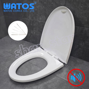 Watos Toilet cover seat  Comptible with American Standard Toildet Seat /  Quiet Soft-Close Damper Toilet Seat Cover (Top-Fix Installation) / Made in korea