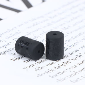 [fenggongshuode] 12 Zodiac Beads Charms Matte Black Onyx Constellation Beads Cylinder Pendant