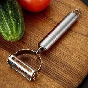 [Stainless Steel Peeler] Stainless Steel Multi-Function Peeler | Manual Julienne Slicer and Kitchen Shredder for Vegetables and Fruits | Essential Thanksgiving Christmas Kitchen Gadget Food Contact Material Kitchen Essentials